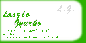 laszlo gyurko business card