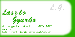 laszlo gyurko business card